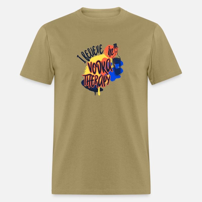 I Believe In Vodka Therapy Funny Alcohol Beer T-Sh
