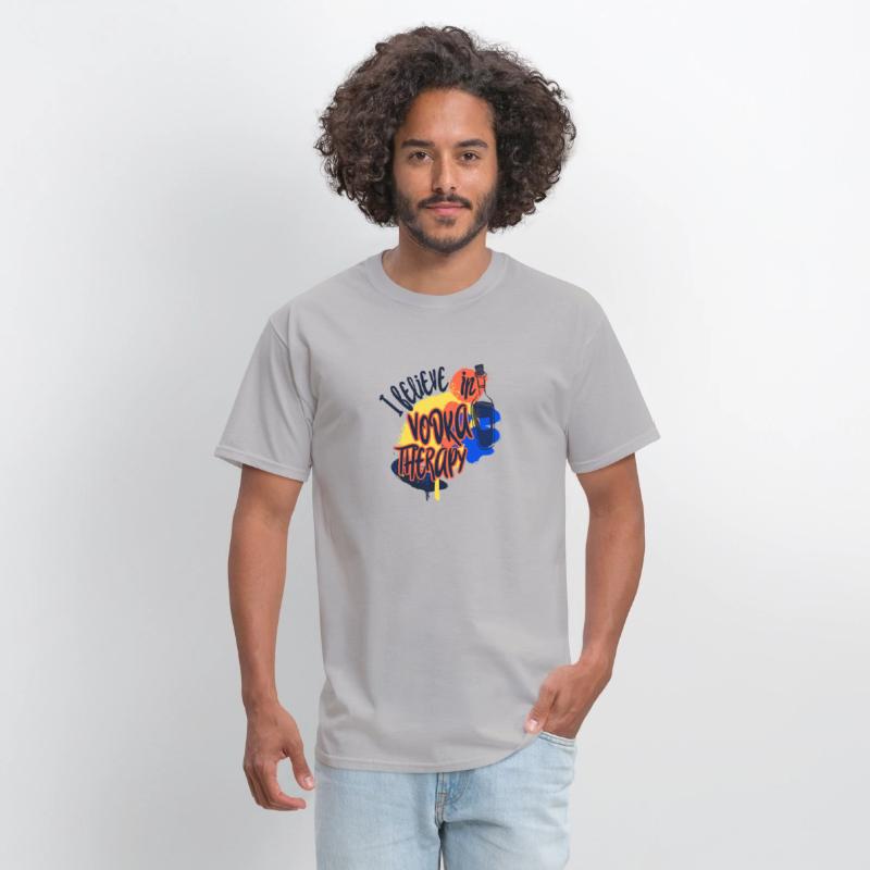I Believe In Vodka Therapy Funny Alcohol Beer T-Sh
