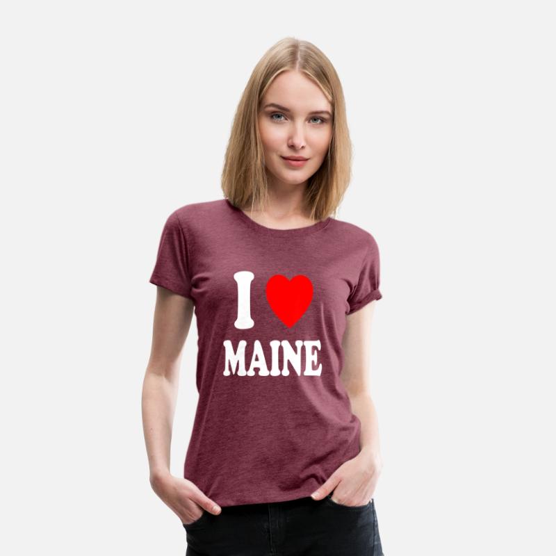 I Heart Love Maine Travel Tourism Home Vacation T