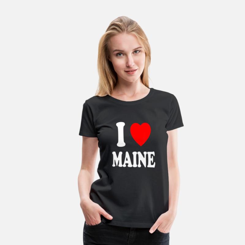 I Heart Love Maine Travel Tourism Home Vacation T