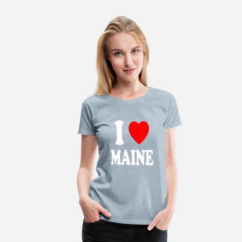 I Heart Love Maine Travel Tourism Home Vacation T