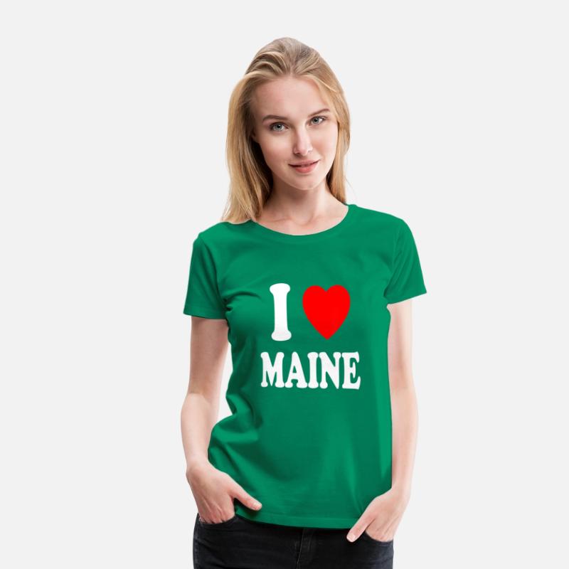 I Heart Love Maine Travel Tourism Home Vacation T