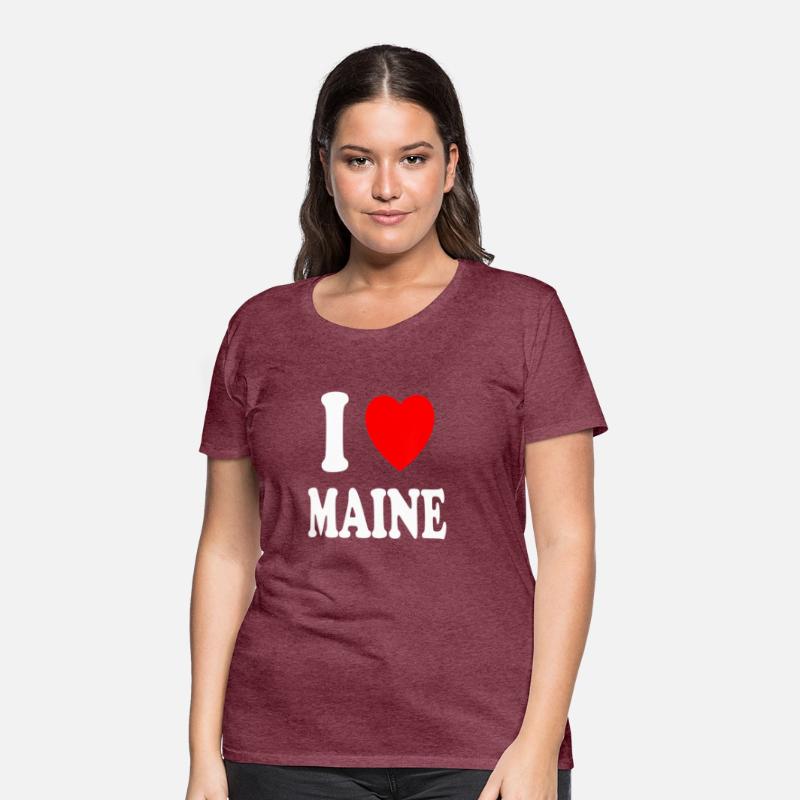 I Heart Love Maine Travel Tourism Home Vacation T