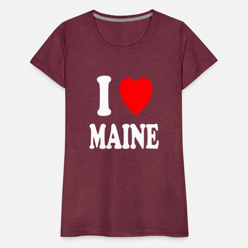 I Heart Love Maine Travel Tourism Home Vacation T