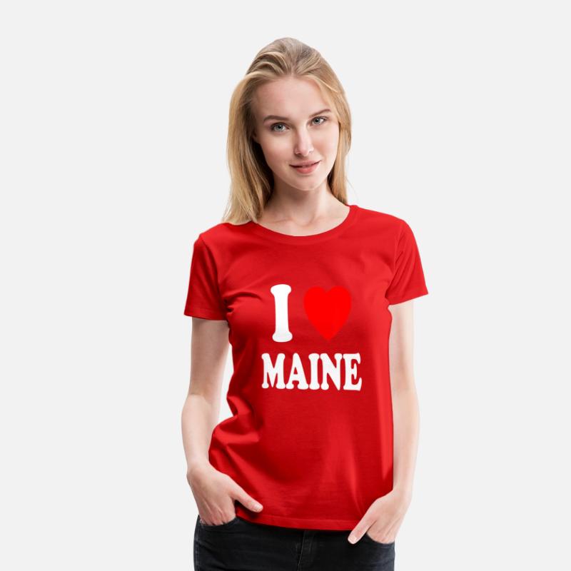 I Heart Love Maine Travel Tourism Home Vacation T