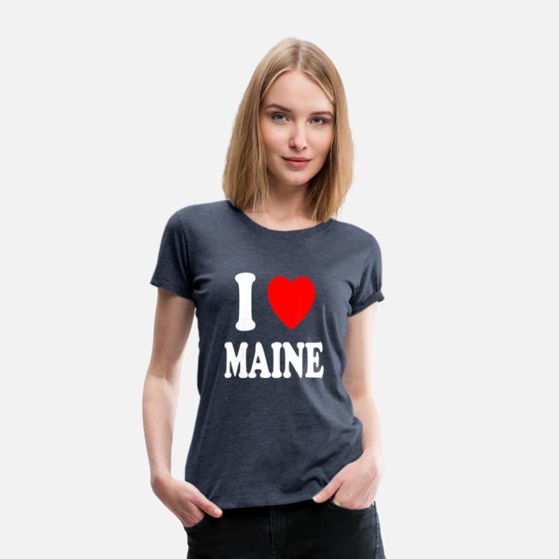 I Heart Love Maine Travel Tourism Home Vacation T