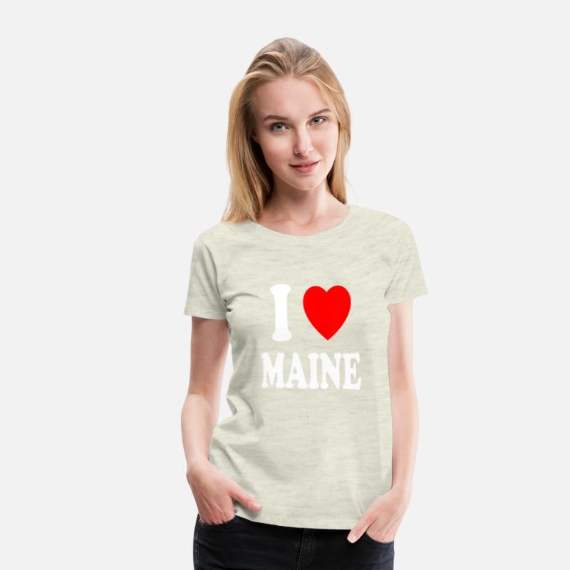 I Heart Love Maine Travel Tourism Home Vacation T