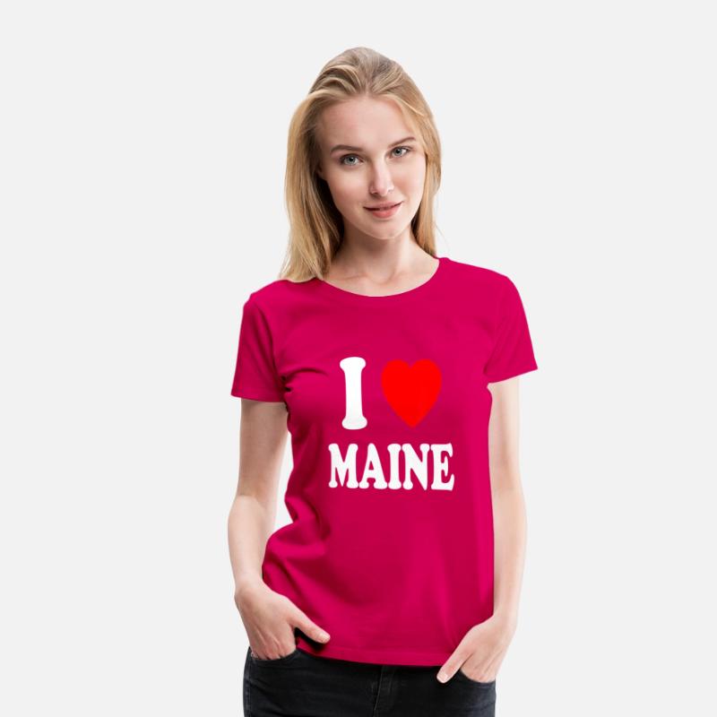 I Heart Love Maine Travel Tourism Home Vacation T