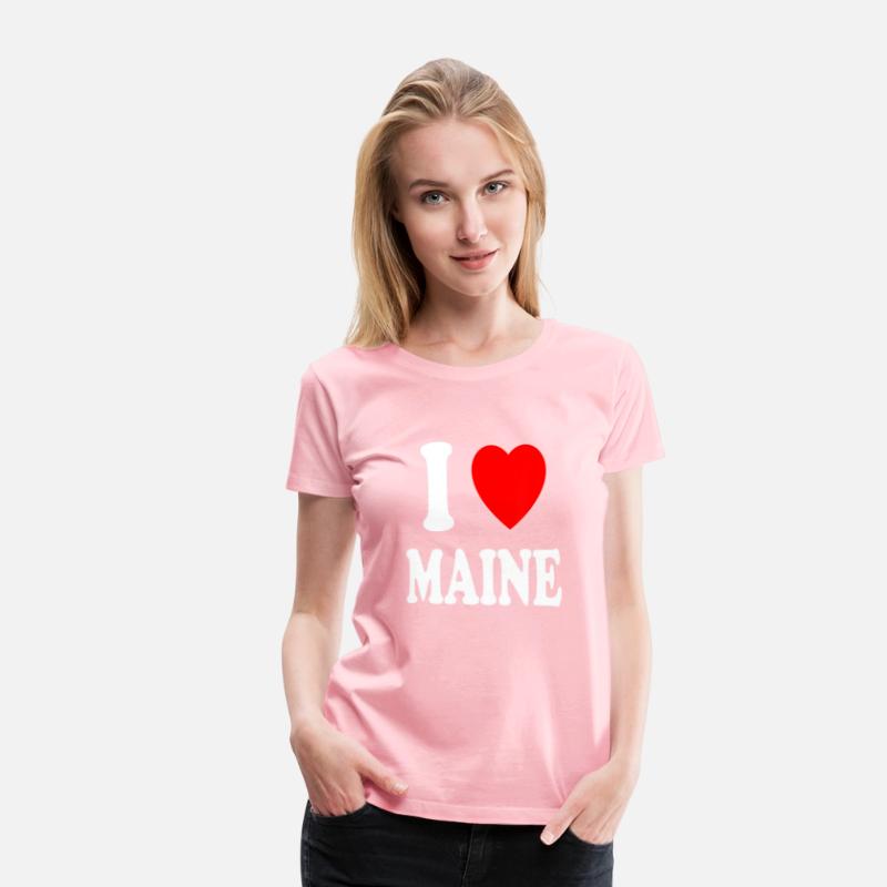 I Heart Love Maine Travel Tourism Home Vacation T