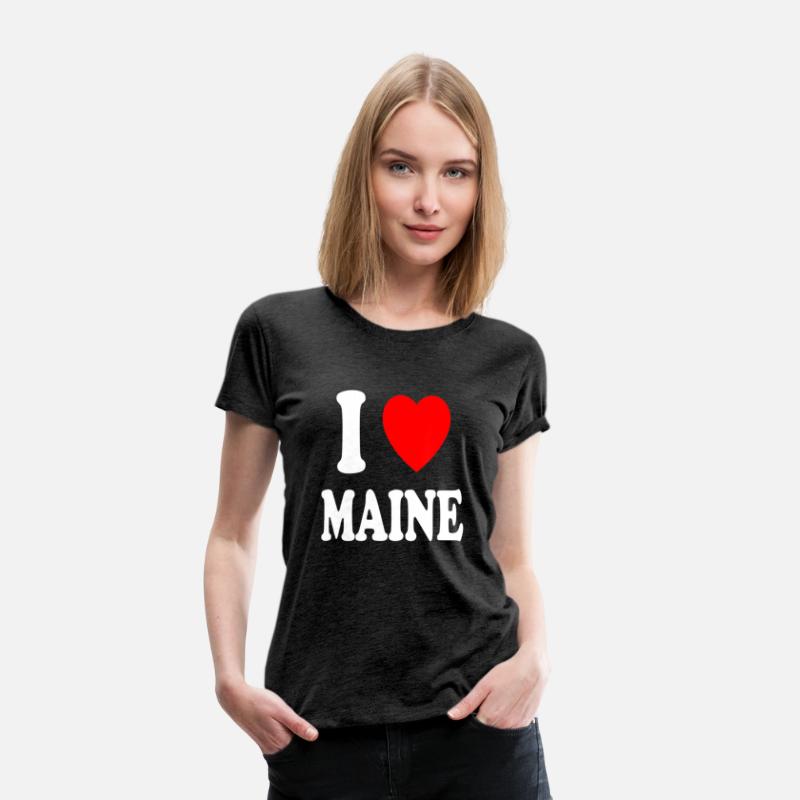 I Heart Love Maine Travel Tourism Home Vacation T