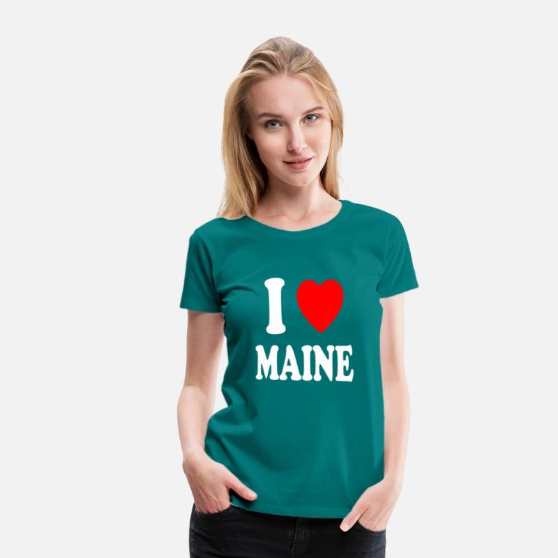 I Heart Love Maine Travel Tourism Home Vacation T