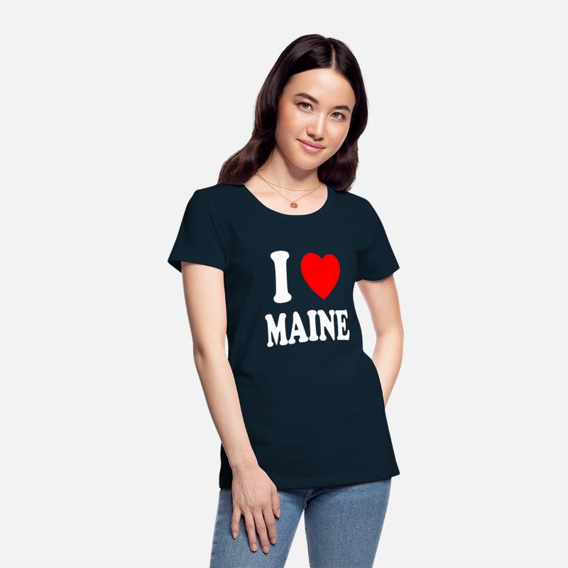 I Heart Love Maine Travel Tourism Home Vacation T