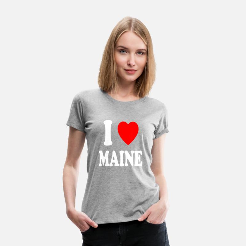 I Heart Love Maine Travel Tourism Home Vacation T