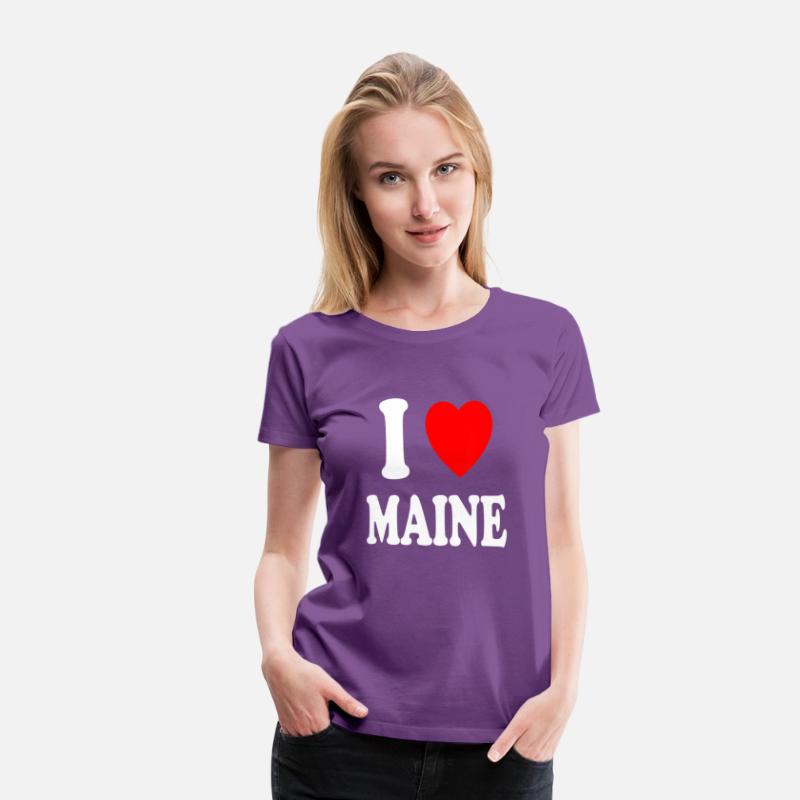 I Heart Love Maine Travel Tourism Home Vacation T
