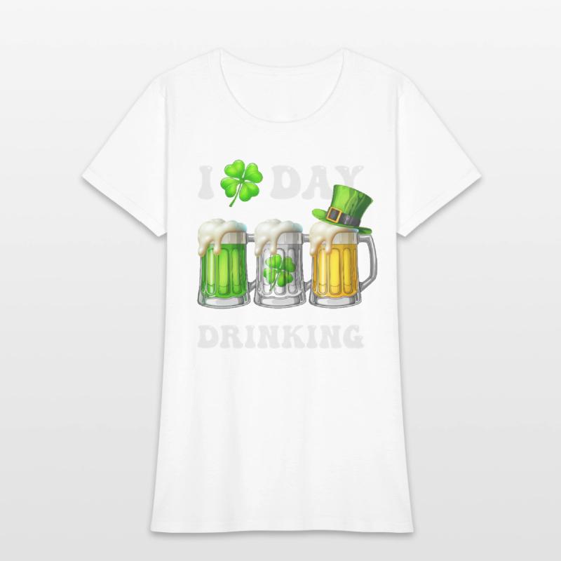 I Love Day Drinking Beer Shamrock St Patrick’s Day
