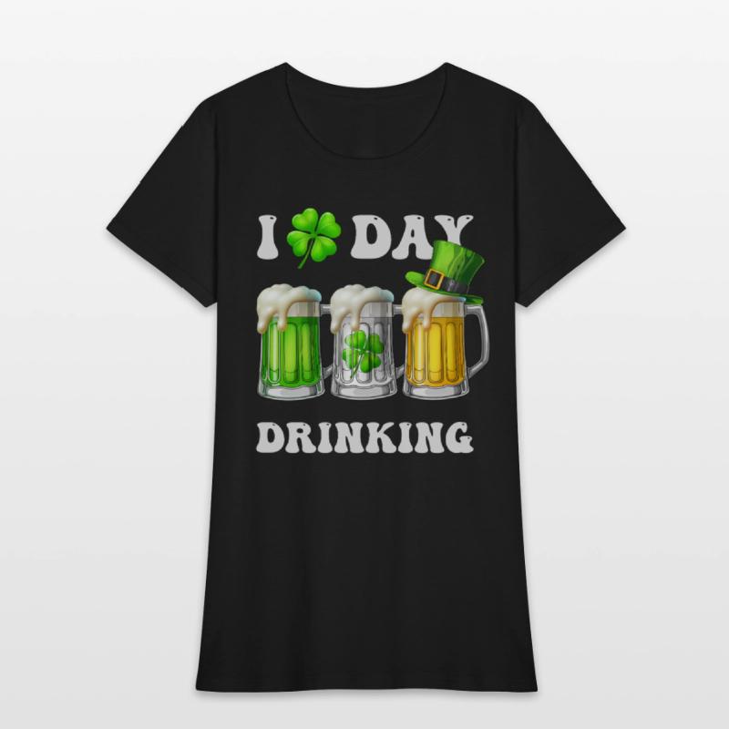 I Love Day Drinking Beer Shamrock St Patrick’s Day