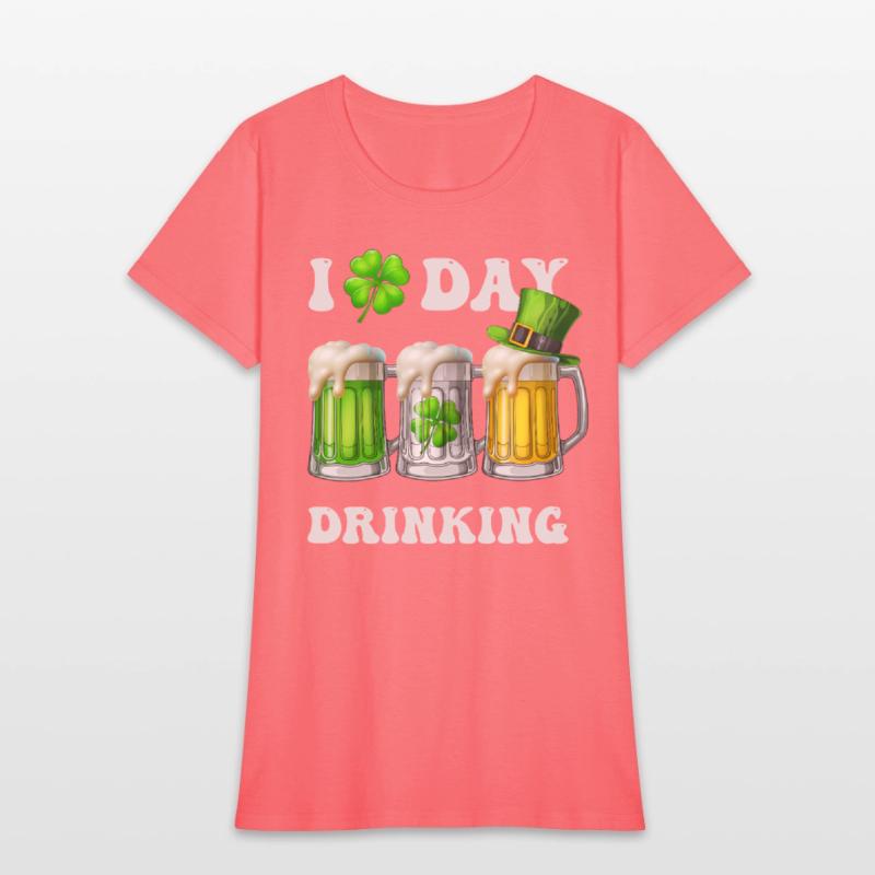 I Love Day Drinking Beer Shamrock St Patrick’s Day
