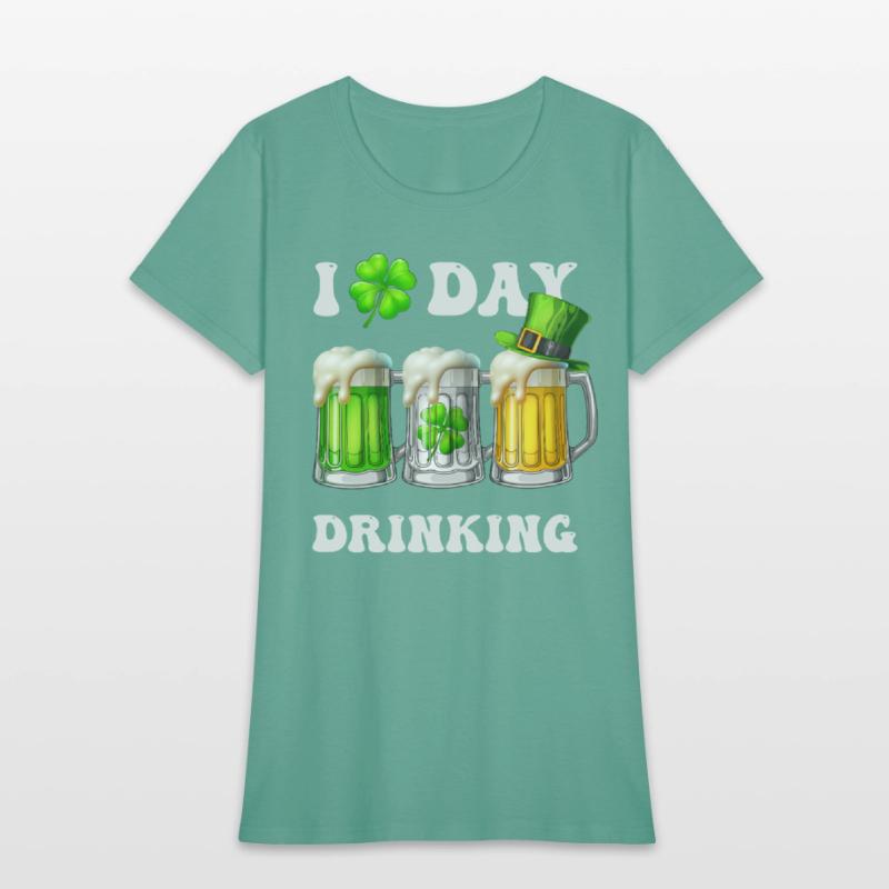 I Love Day Drinking Beer Shamrock St Patrick’s Day