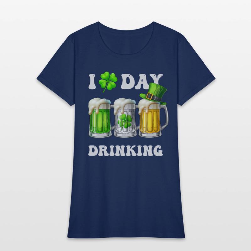 I Love Day Drinking Beer Shamrock St Patrick’s Day