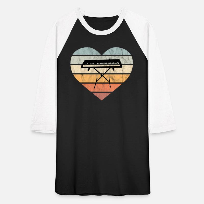 I Love Keyboard And Synthie Retro Heart