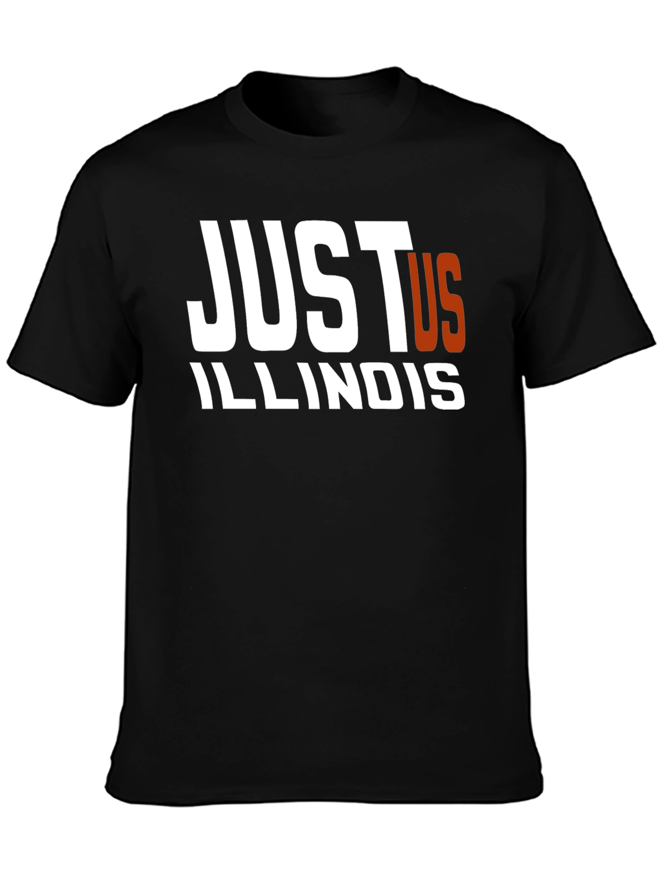 Just Us Illinois Black Graphic T-Shirt