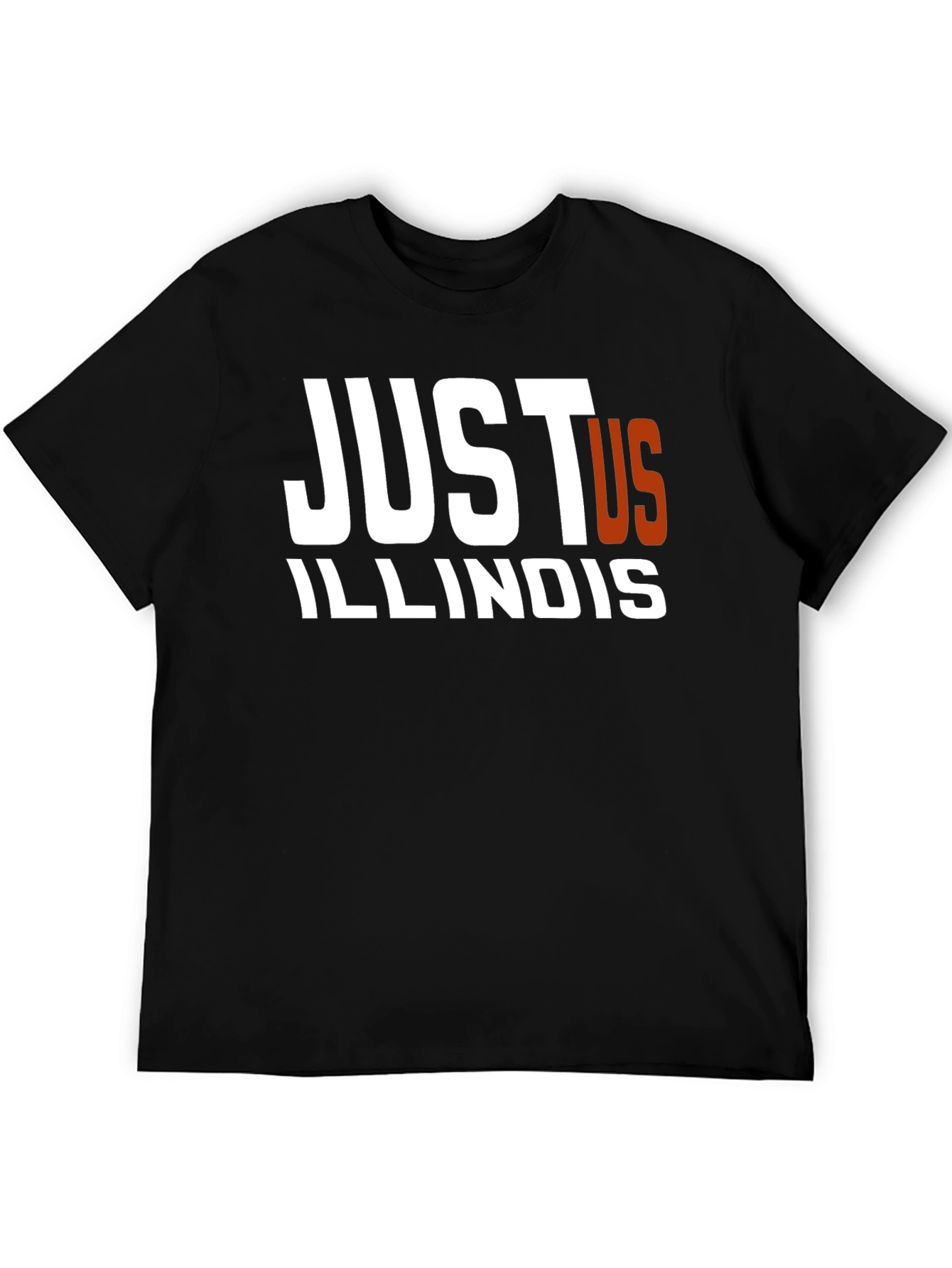 Just Us Illinois Black Graphic T-Shirt