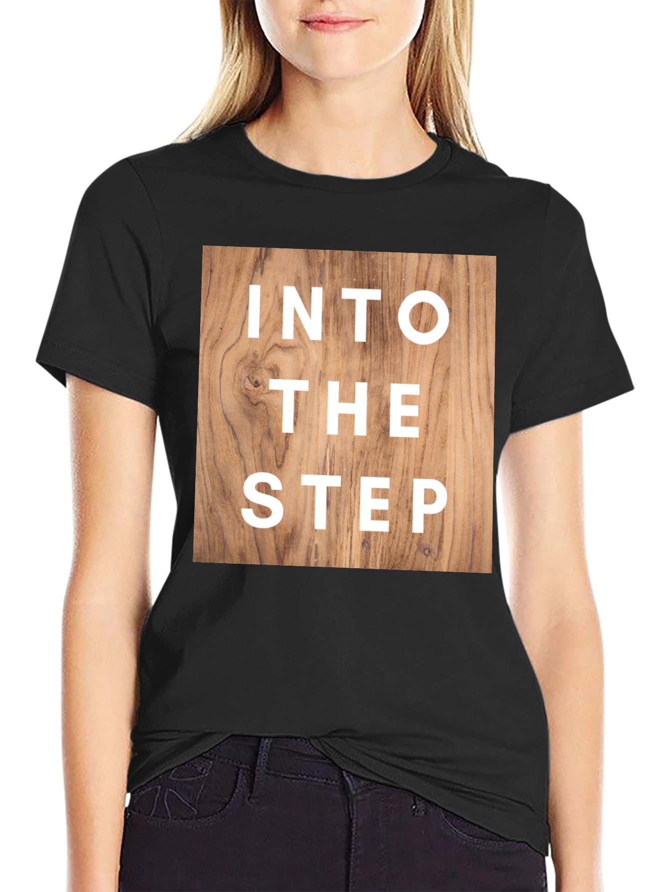 Into The Step Graphic T-Shirt - Wood Design