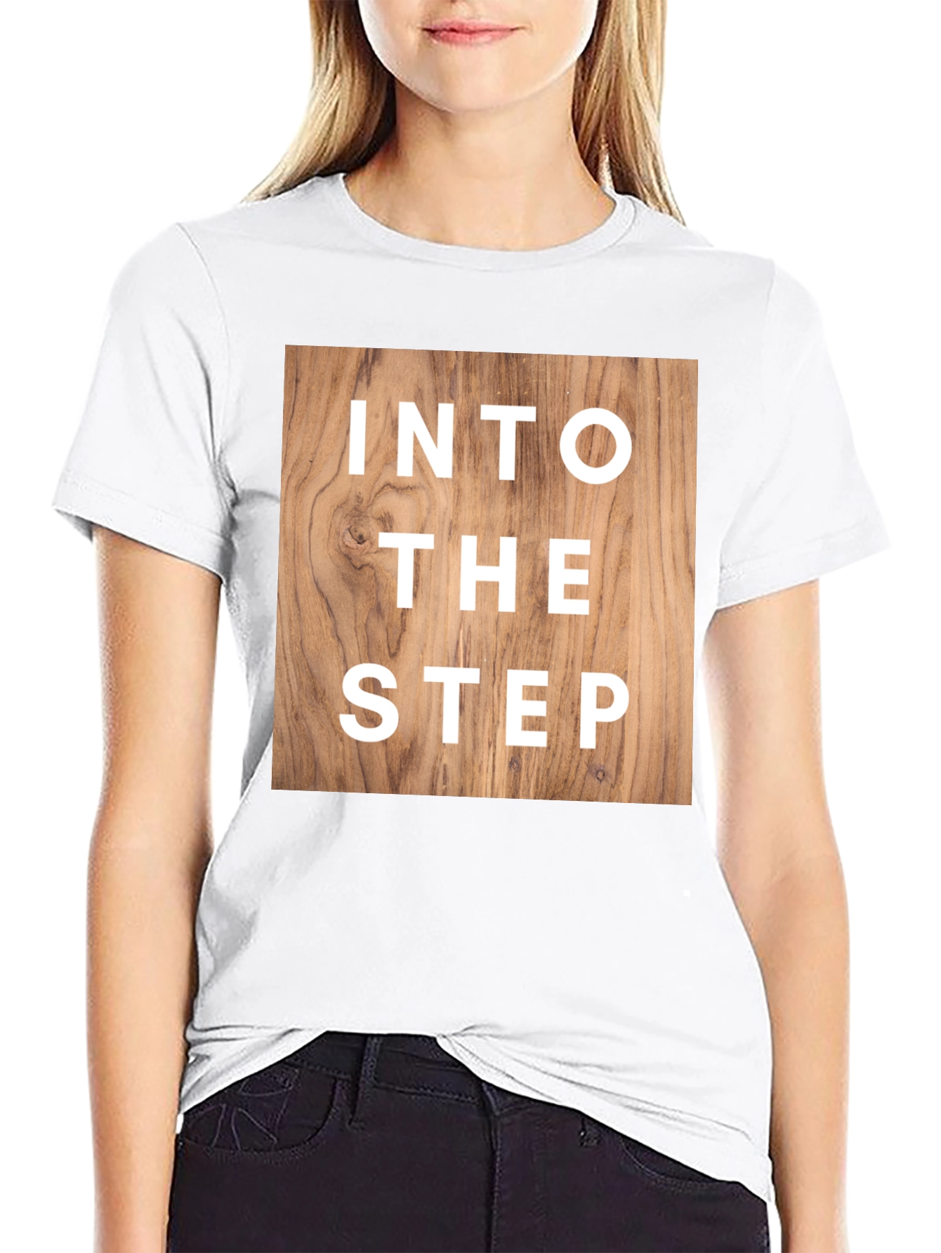 Into The Step Graphic T-Shirt - Wood Design