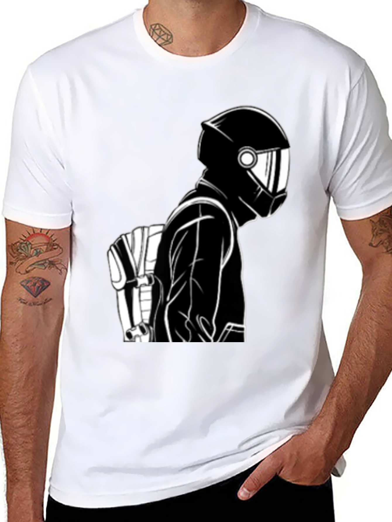 Cool Motorcyclist Graphic Tee