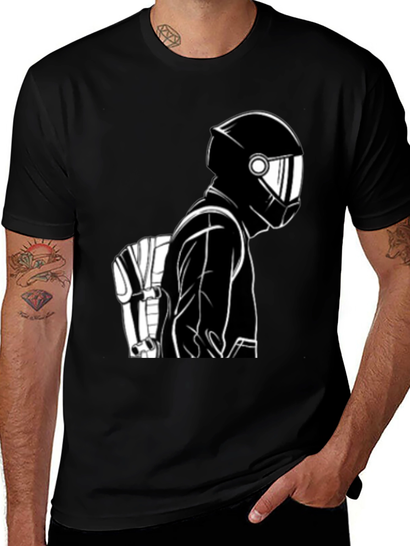 Cool Motorcyclist Graphic Tee