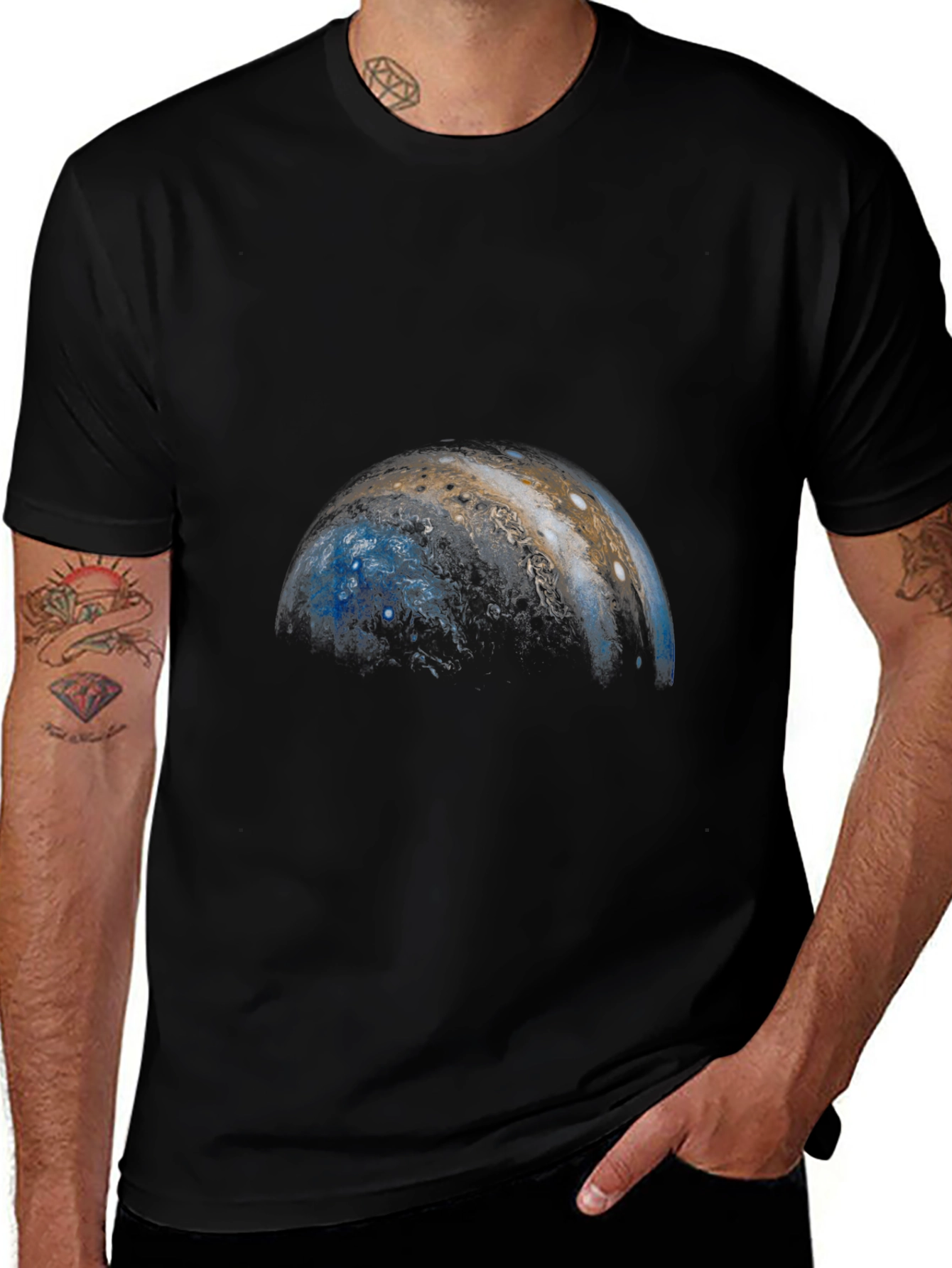 Jupiter Print Black T-Shirt