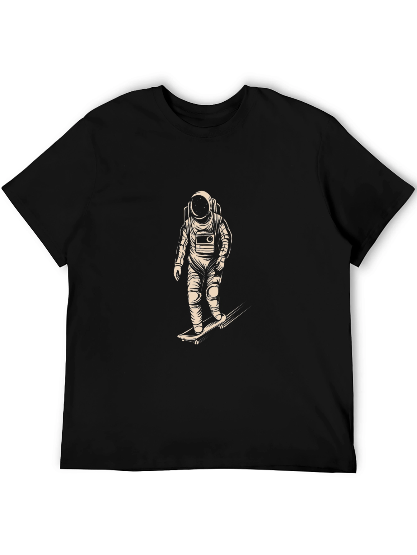 Astronaut Skateboarder Graphic Tee - Black