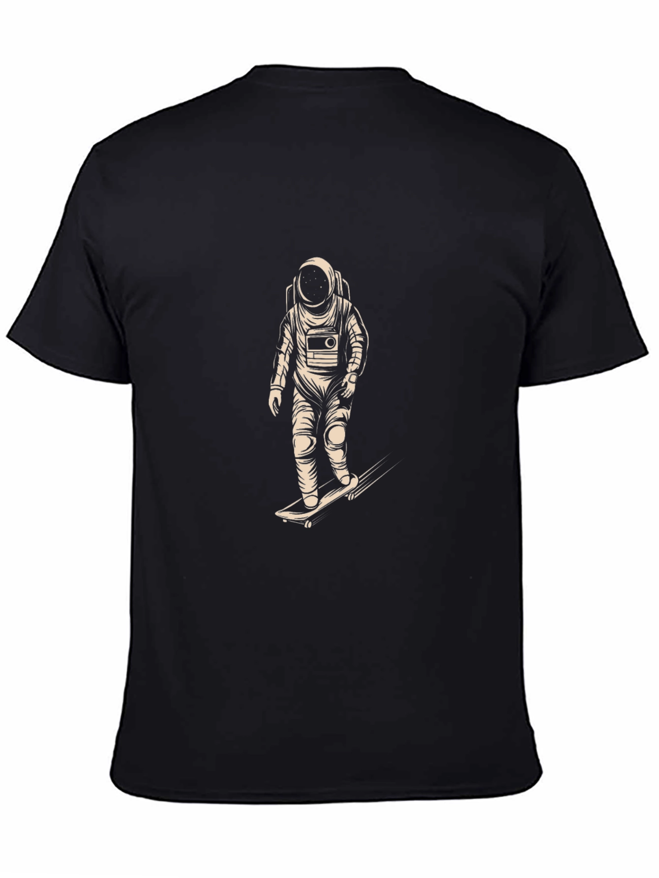 Astronaut Skateboarder Graphic Tee - Black