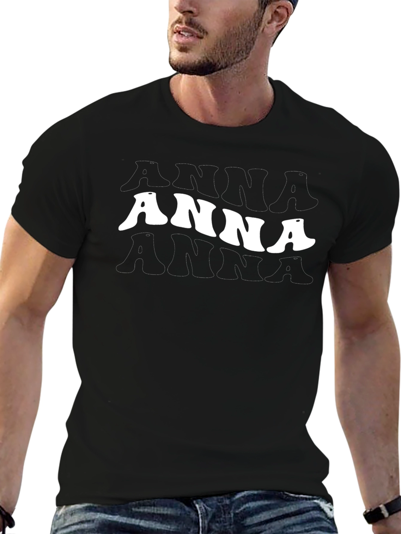 Retro Anna Graphic Tee - Black
