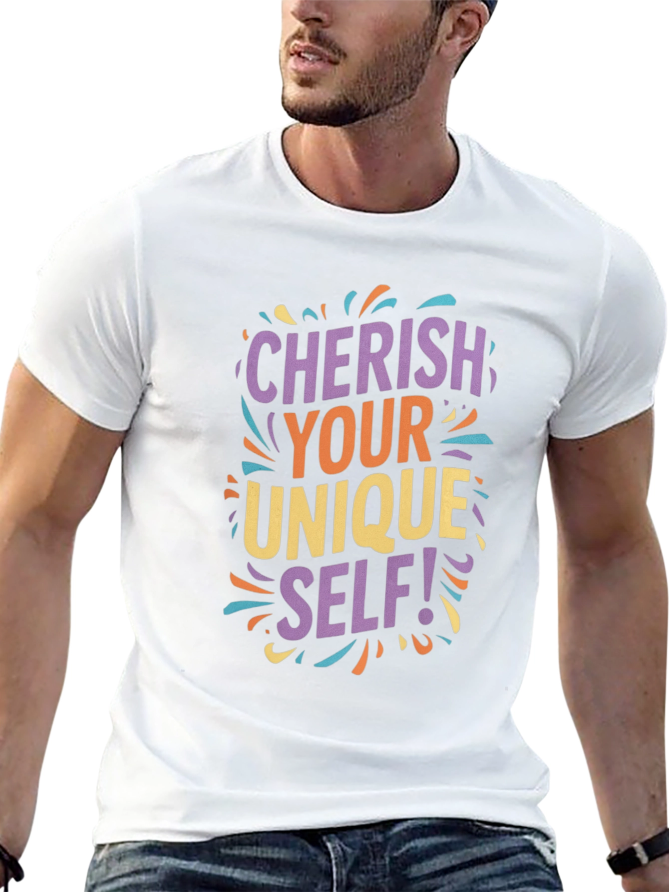 Cherish Your Unique Self Black T-Shirt