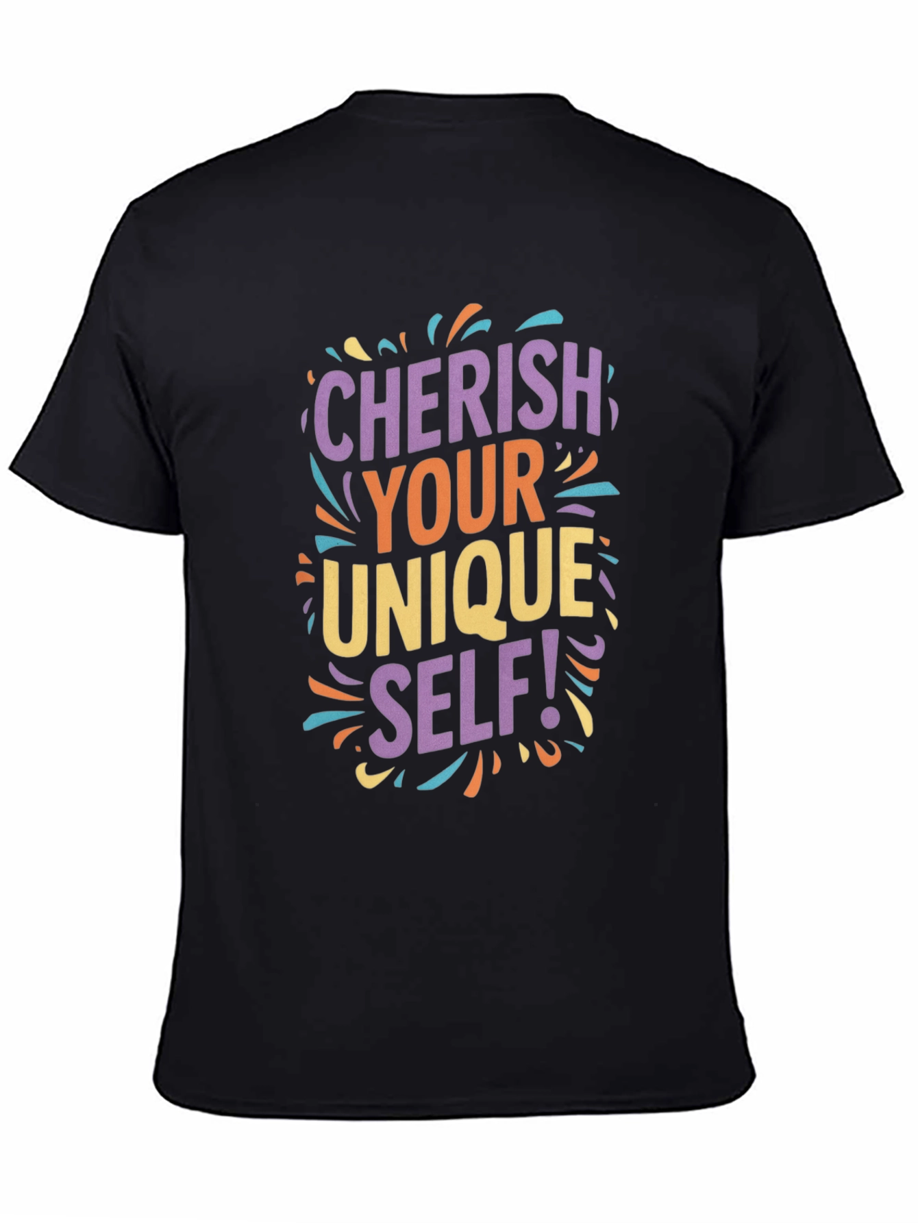 Cherish Your Unique Self Black T-Shirt