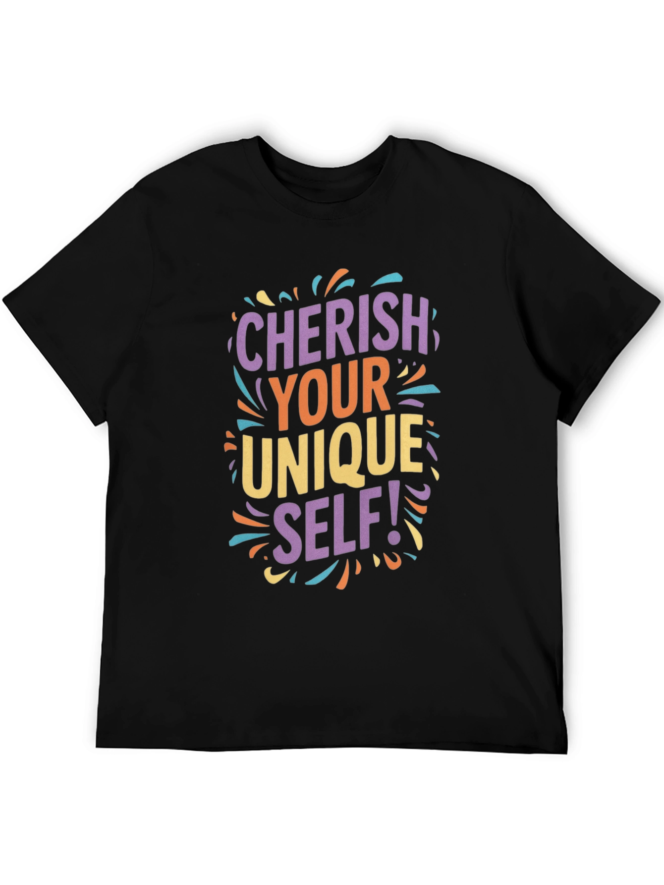 Cherish Your Unique Self Black T-Shirt