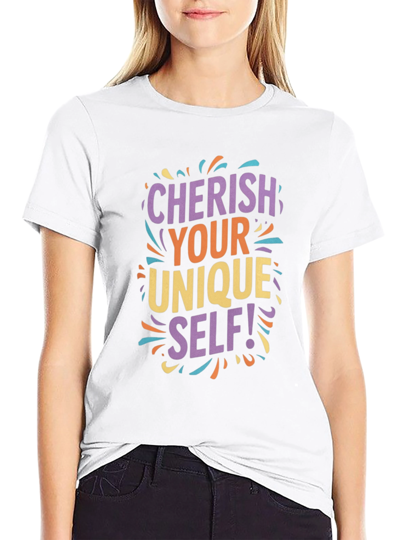 Cherish Your Unique Self Black T-Shirt