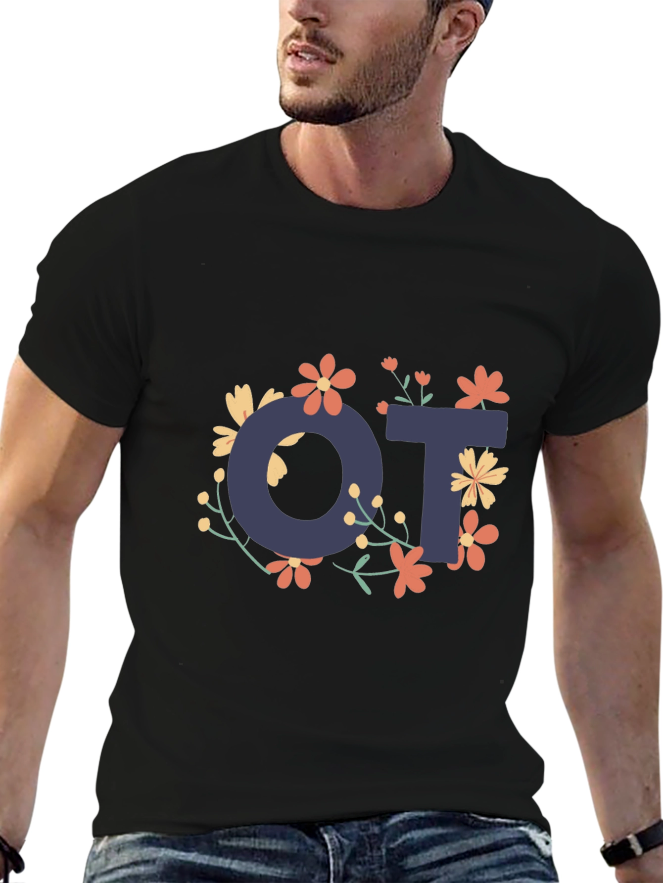 Floral OT Occupational Therapy T-Shirt