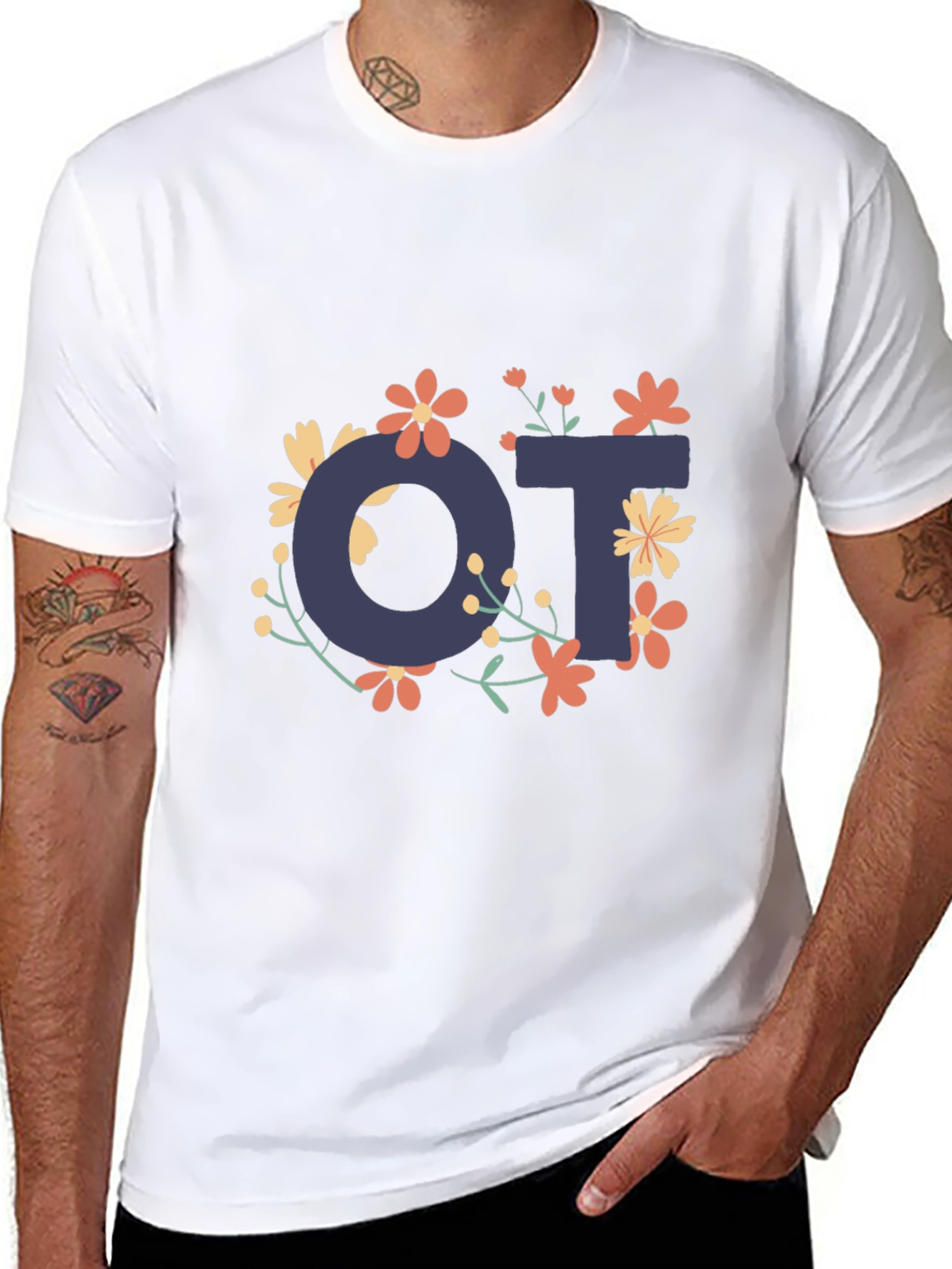 Floral OT Occupational Therapy T-Shirt
