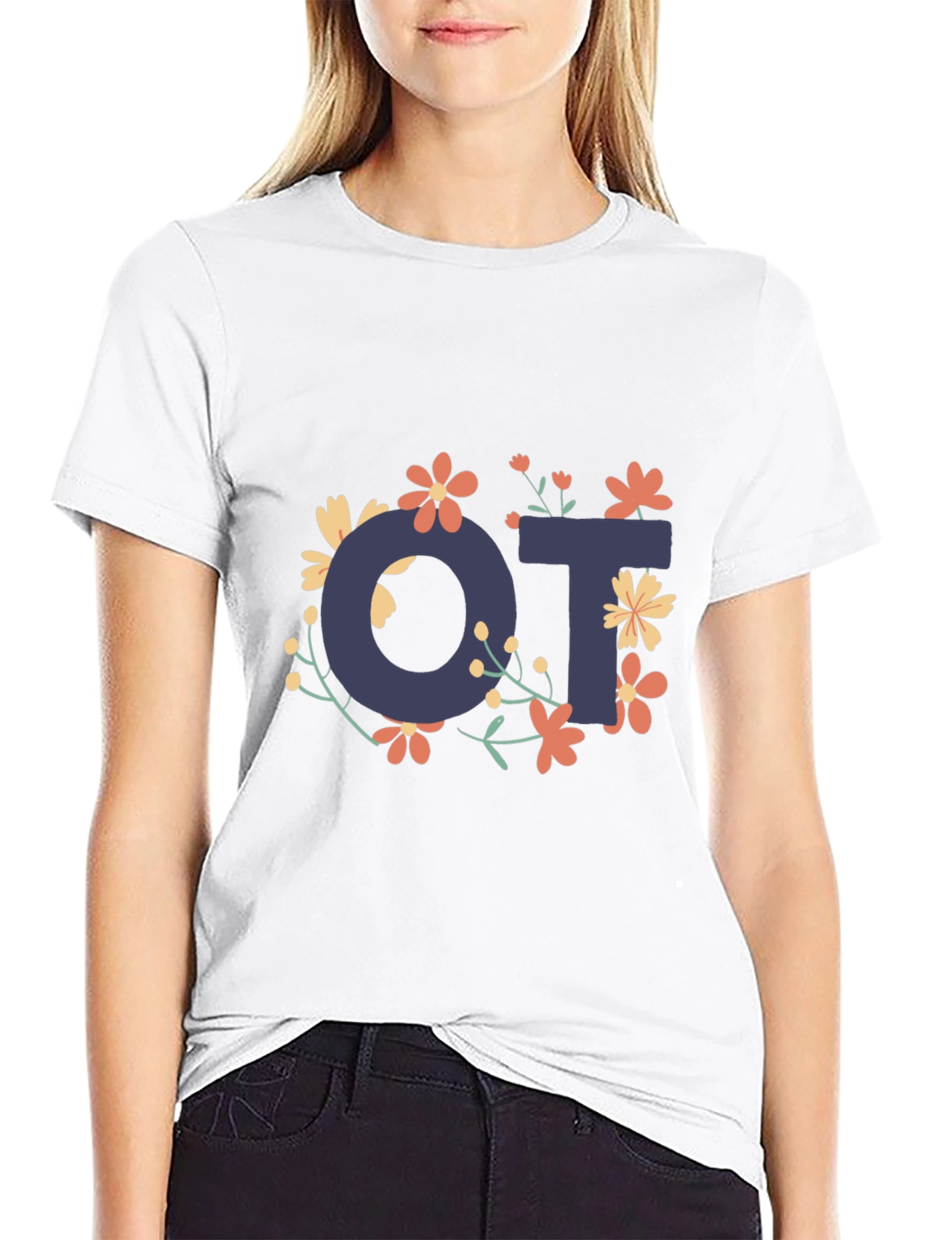 Floral OT Occupational Therapy T-Shirt