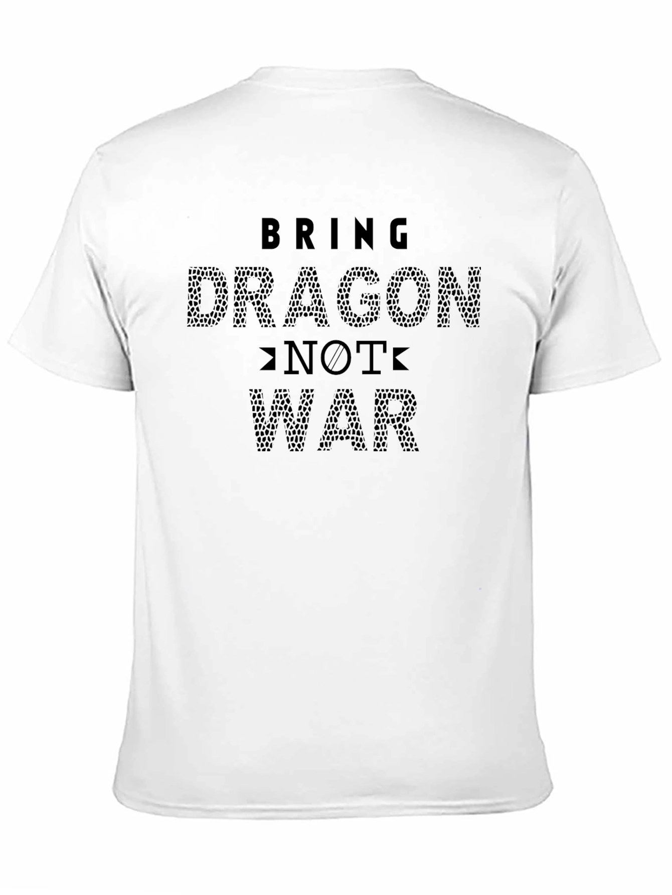Bring Dragon Not War Black Graphic T-Shirt
