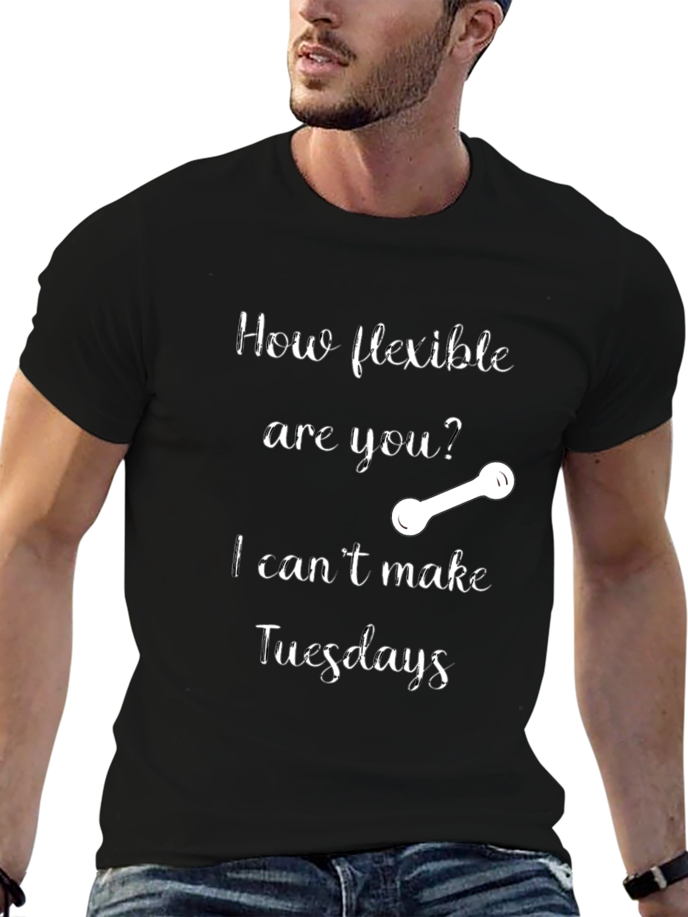 Flexible Tuesdays Graphic T-Shirt - Black