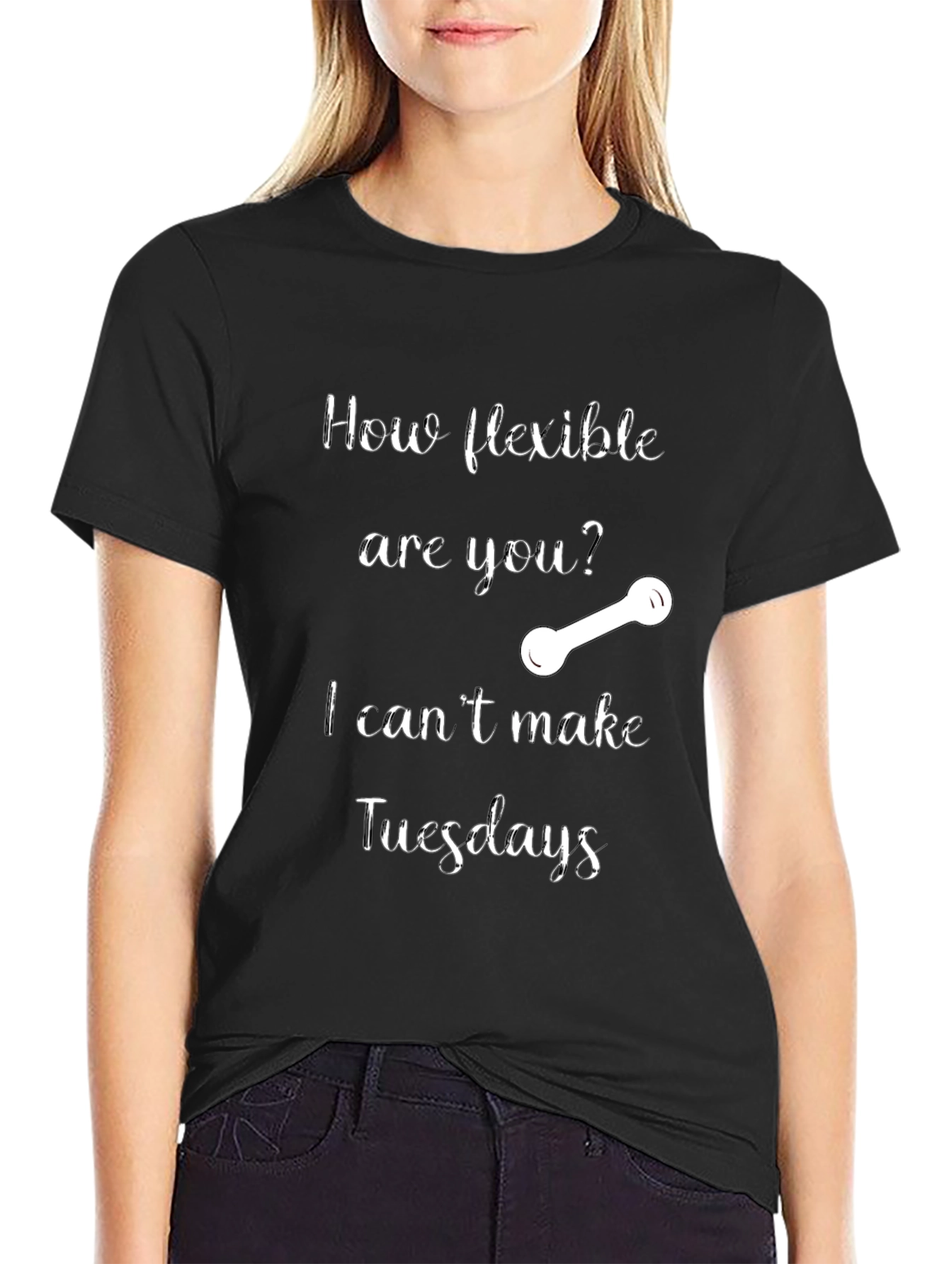 Flexible Tuesdays Graphic T-Shirt - Black