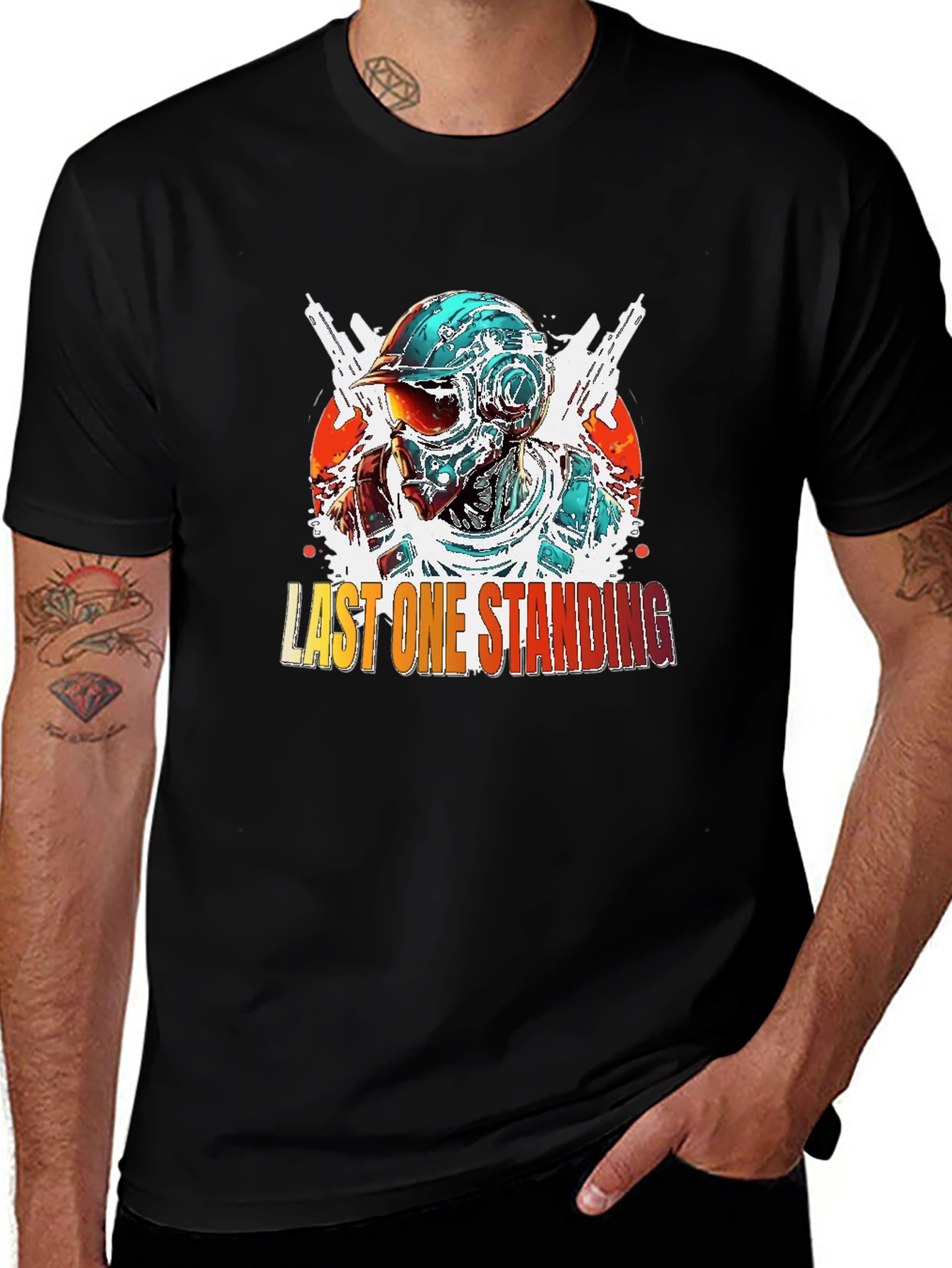 Last One Standing Graphic Tee - Cool Gaming Design