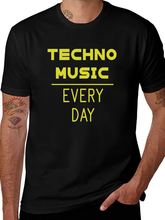 Techno Music Every Day Graphic Tee - Unisex