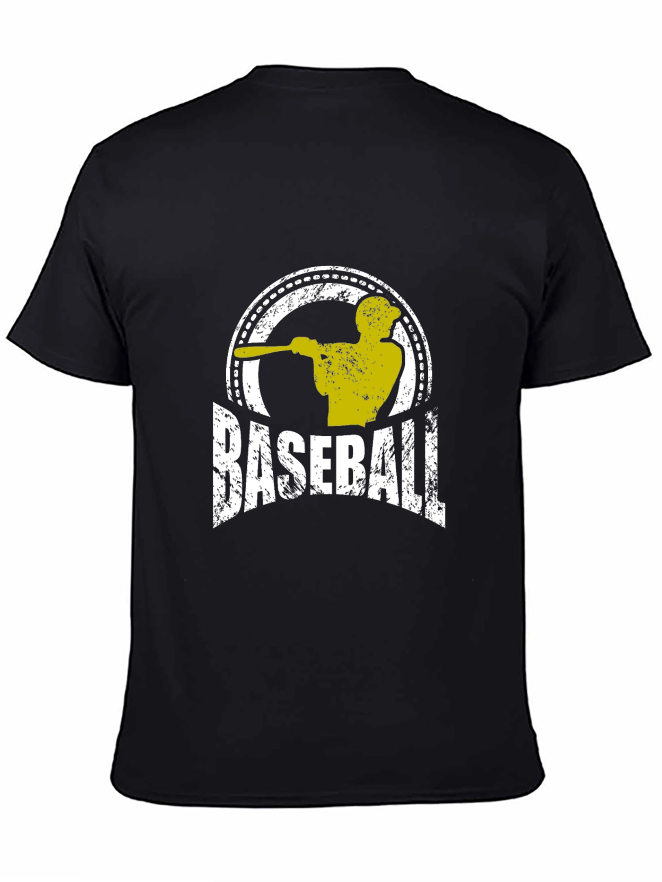 Baseball Graphic T-Shirt - Black Cotton Tee
