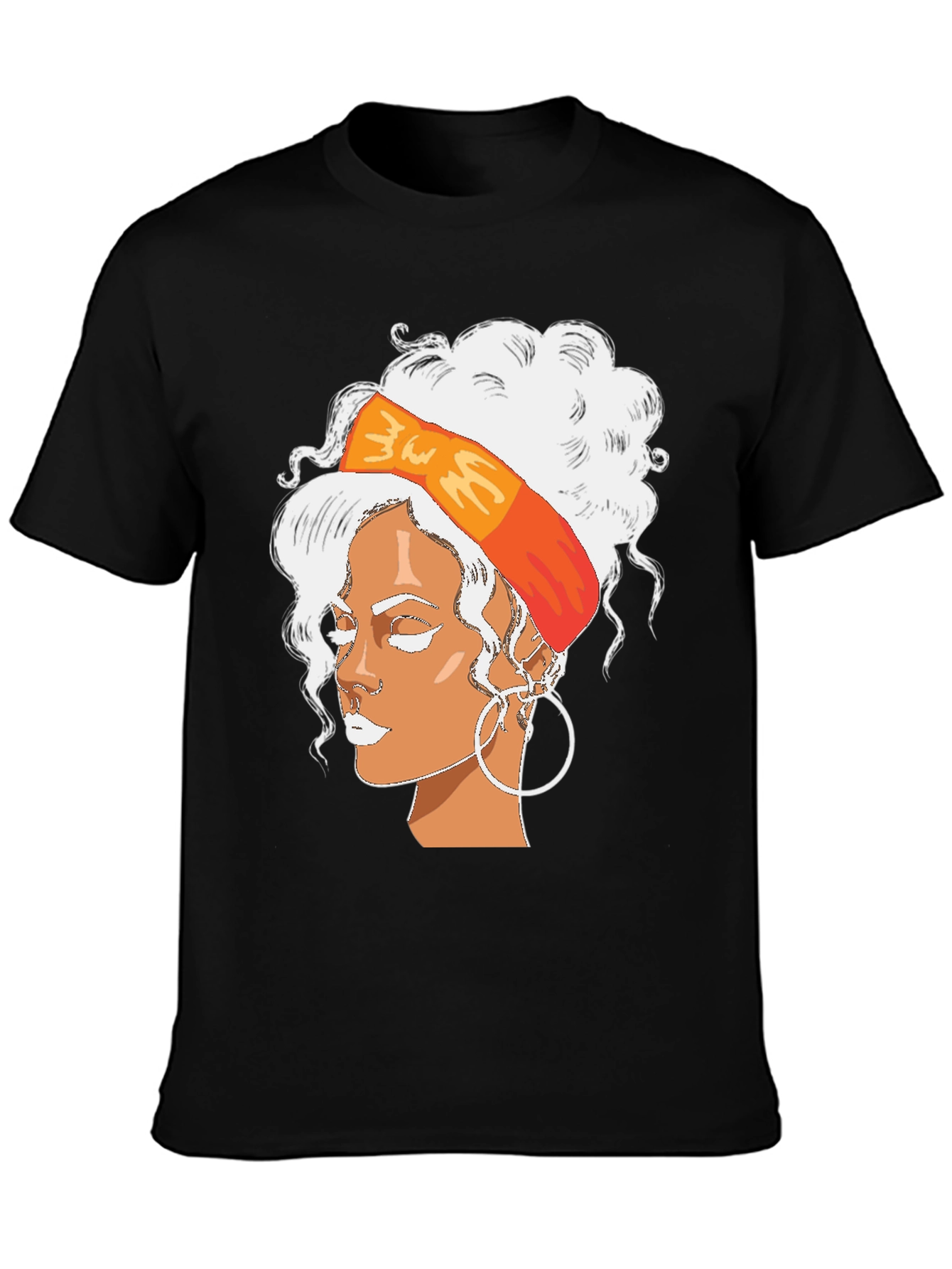 Rihanna Portrait Graphic T-Shirt - Trendy Black Tee