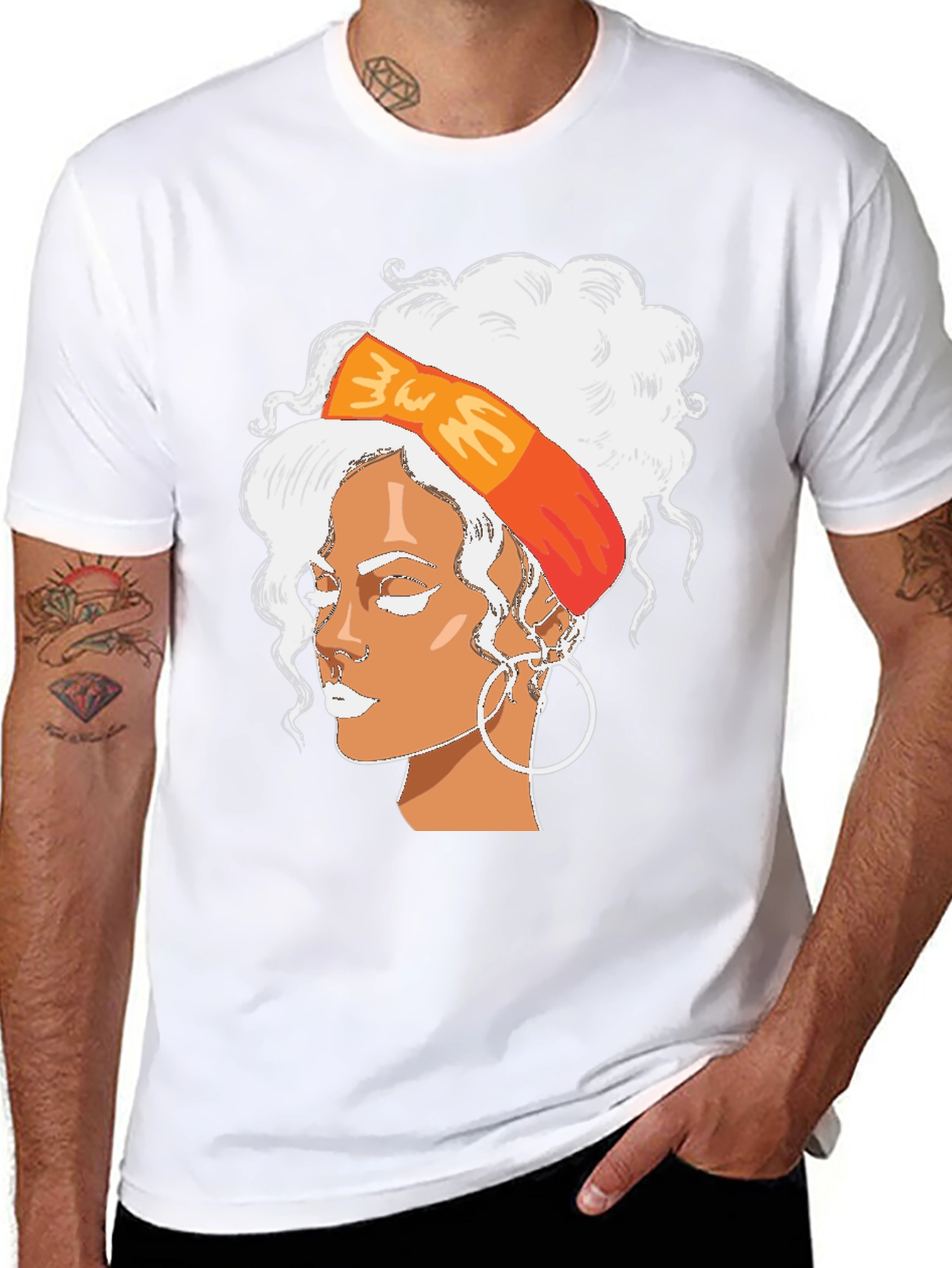 Rihanna Portrait Graphic T-Shirt - Trendy Black Tee