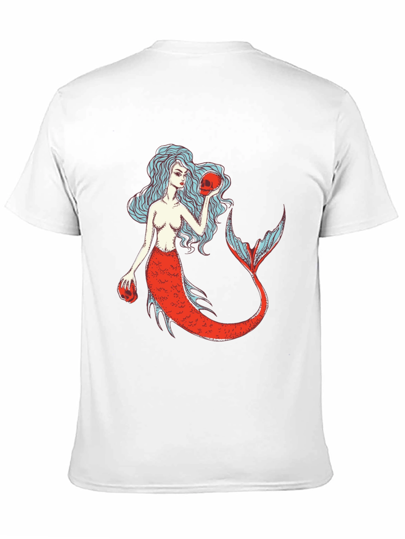 Mermaid Skull Graphic T-Shirt